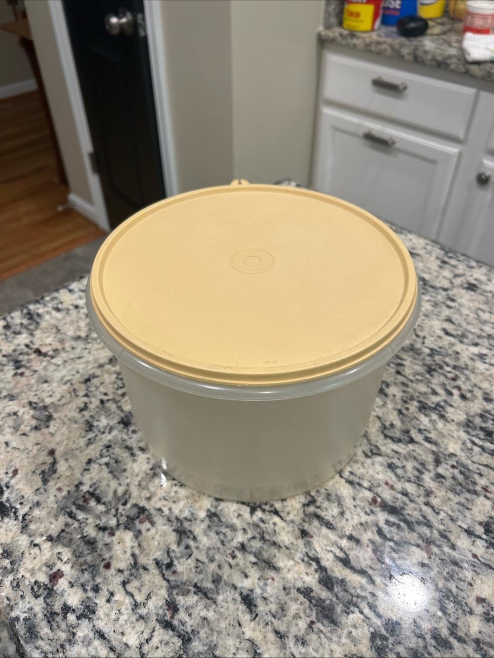 Tupperware Sheer 16 Cup Keeper Canister W/beige Lid 230-16 ??